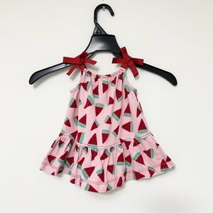 Hanna Andersson Baby Girl Dress in size 3-6 Months Watermelon Print Pink Red
